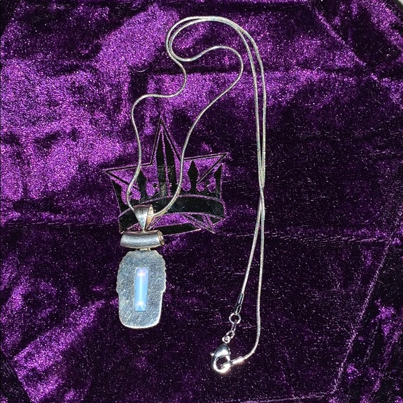 🧿SOLD!!🧿New SS925 Rope Necklace W Silver Opalite - Picture 5 of 16
